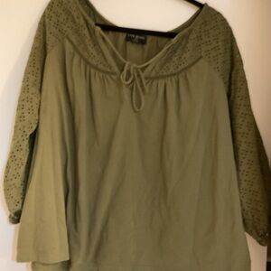 💐 Lane Bryant Olive Green Top